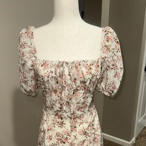 Floral Puff Sleeve Dress